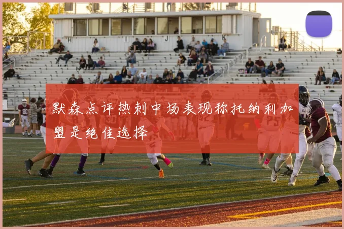 默森点评热刺中场表现称托纳利加盟是绝佳选择